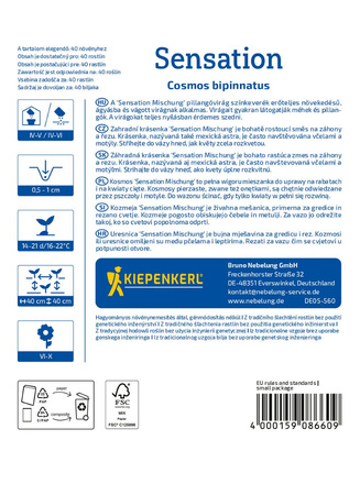 Kosmos podwójnie pierzasty 'Sensations-Mix' - Nasiona - Kiepenkerl