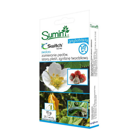 Switch 62,5 WG Zwalcza Zamieranie Pędów,  Szarą Pleśń i Zgniliznę Twardzikową 10 g