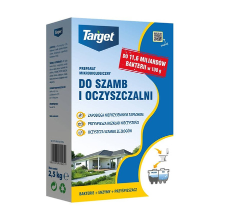 Preparat oczyszczający i udrażniający oczyszczalnie przydomowe i szamba 2.5 kg