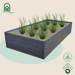 Podwyższona grządka – Woodlook Szary – Klasika Garden