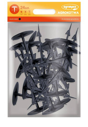 Szpilki do mocowania agrowłókniny 24 szt. czarne