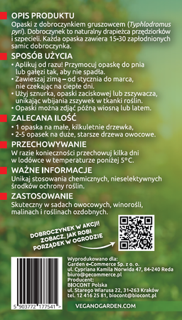 Dobroczynek gruszowy - opaski filcowe Vegano 10 szt.