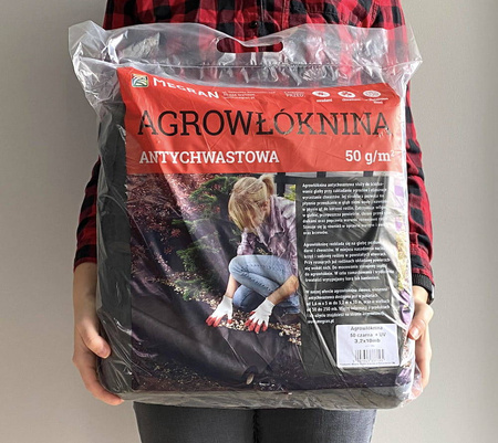 Agrowłóknina 50g/m2 Antychwastowa czarna 3,2 m x 5 mb