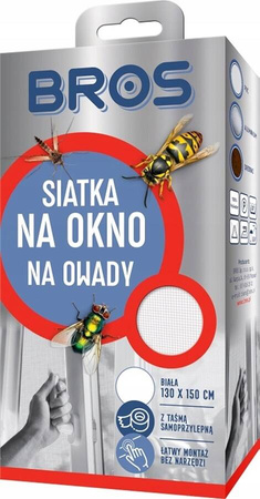 Siatka na okno - biała 130x150 cm - Bros