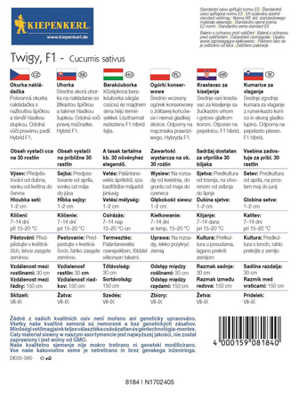 Ogórek gruntowy Twigy F1 – Kiepenkerl