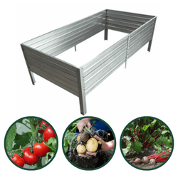 Warzywniak - podwyższona grządka - ocynk - Vegano - 150 x 75 x 30 cm
