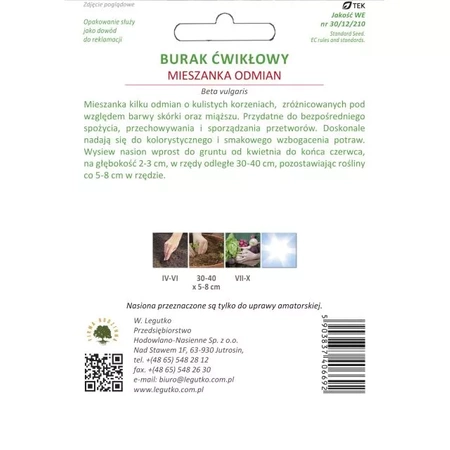 Burak Ćwikłowy Mieszanka Odmian 10 g - Legutko