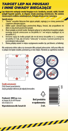 Lep na prusaki i inne owady biegające - 2 szt Target
