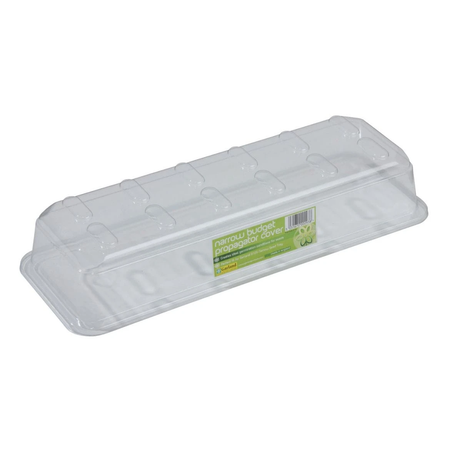 Zestaw: Wąska pokrywka do tacy wysiewowej + Wąska taca do wysiewu z otworami– 37x13,5 cm - Garland