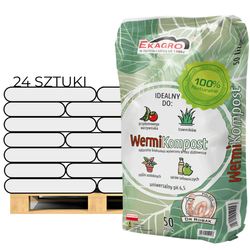Wermikompost - Paleta 24x50 l Ekagro