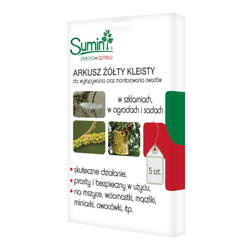 Arkusz Żółty Kleisty na szkodniki 5 szt.