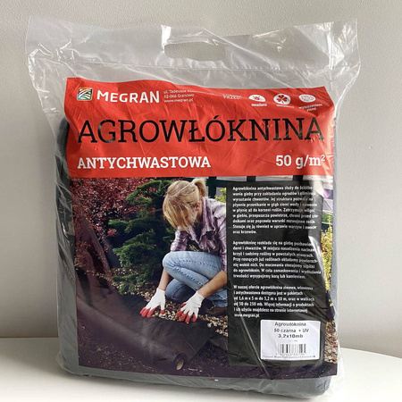 Agrowłóknina 50g/m2 Antychwastowa czarna 3,2 m x 5 mb