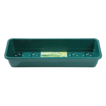 Zestaw: Wąska pokrywka do tacy wysiewowej + Wąska taca do wysiewu z otworami– 37x13,5 cm - Garland