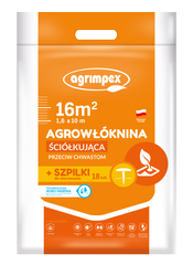 Agrowłóknina Hobby Ściółkująca Agro-Marina Czarna 1,6 x 10 m 50 g + 18 szpilek - Agrimpex