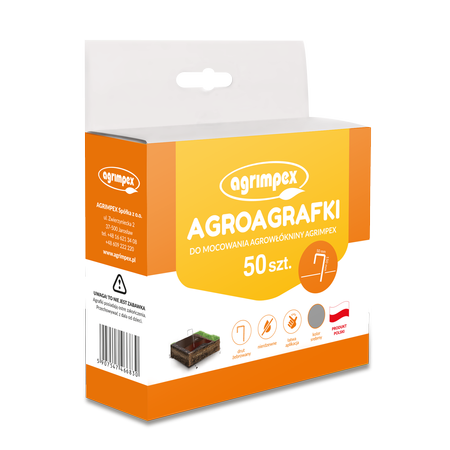 Agro-Agrafka 15 x 5 x 5 cm - Srebrna 50 szt.