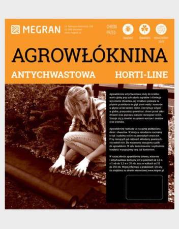 Agrowłóknina Horti-Line Antychwastowa czarna 1,6 m x 10 mb